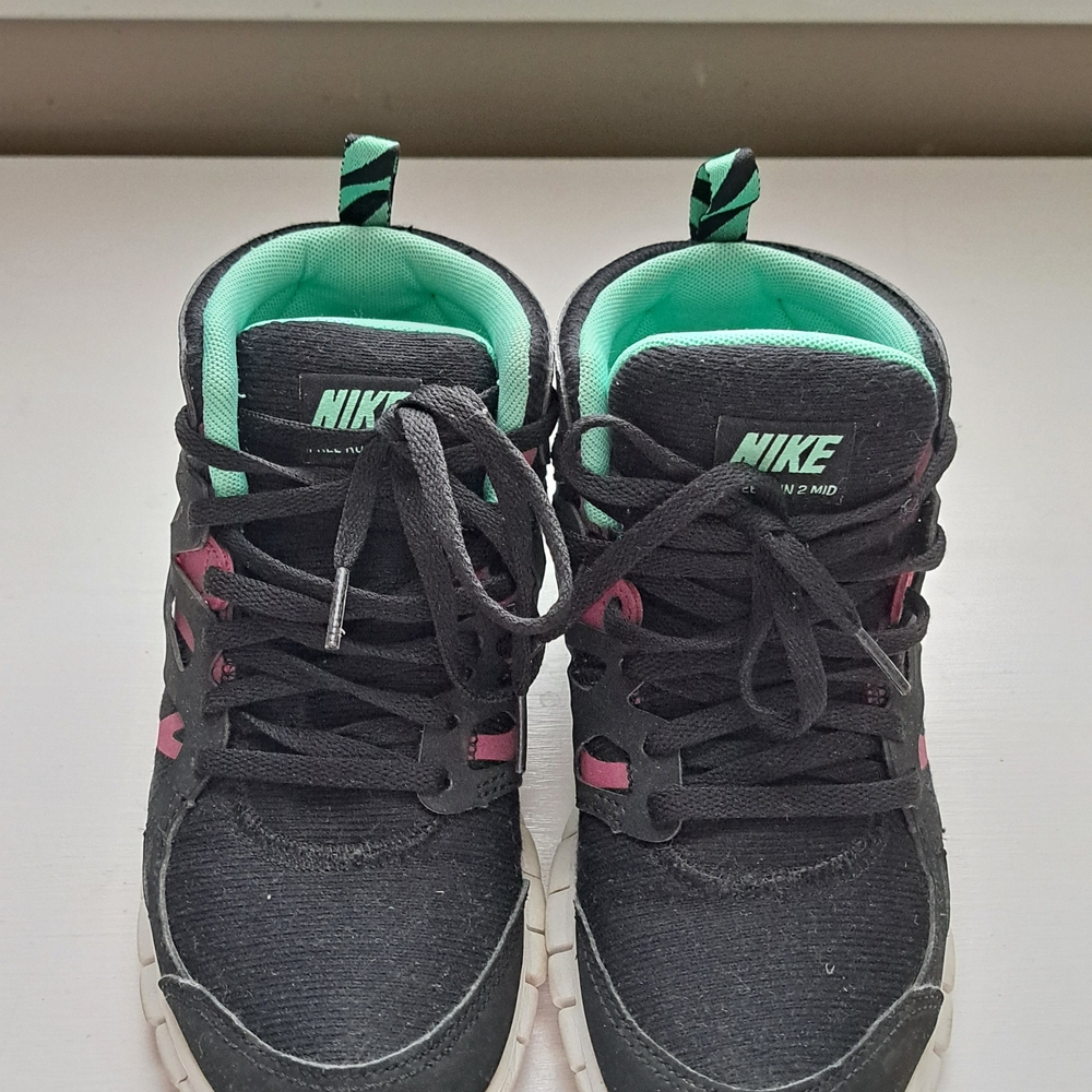 Nike Kids Black and Pink Sneakers
